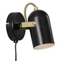 NORDLUX Lotus fali lámpa, fekete, E14, max. 40W, 6.6cm átmérő, 50101003
