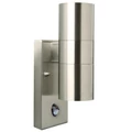 NORDLUX Tin Sensor kültéri fali lámpa, szálcsiszolt, GU10, max. 2X35W, 21279934