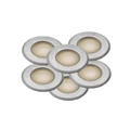 NORDLUX Une 6-Kit kültéri beépíthető lámpa, szálcsiszolt, 3000K melegfehér, beépített LED, 0,6W , 20 lm, 45420034