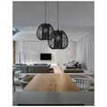 Nova Luce DESIRE 1 ágú függeszték, fekete, E27 foglalattal, max. 1x28W, 9586151