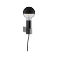 Paulmann 79762 Neordic Aik fali lámpa, bura nélküli, design, fekete, E27 foglalat, IP20