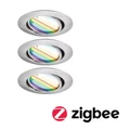 Paulmann 92467 LED Recessed Base Coin spotlámpa, szálcsiszolt, 3000K-6500K változtatható, 420 lm, IP20