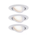 Paulmann 92985 beépíthető lámpa, kerek, 3db-os szett, billenthető, 3-step-dimming, fehér, 3000K melegfehér, beépített LED, 550 lm, IP20