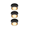 Paulmann 93379 LED Recessed Gil Coin beépíthető lámpa, 68 mmx68 mm, kerek, arany, 2700K melegfehér, 3x Coin foglalat, 470 lm, IP44