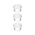 Paulmann 93385 LED Recessed Gil Coin beépíthető lámpa, 68 mmx68 mm, kerek, szálcsiszolt, 2700K melegfehér, 3x Coin foglalat, 470 lm, IP44