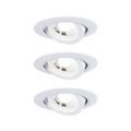 Paulmann 93388 LED Recessed Set swivelling beépíthető lámpa, kerek, fehér, 3000K melegfehér, 450 lm, IP20