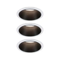 Paulmann 93402 Cole beépíthető lámpa, 88 mmx88 mm, kerek, 3db-os szett, fix, 3-step-dimming, fekete, 2700K melegfehér, 3x Coin foglalat, 460 lm, IP44
