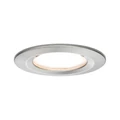 Paulmann 93457 Nova fürdőszobai beépíthető lámpa, kerek, fix, szálcsiszolt, 2700K melegfehér, Coin foglalat, 460 lm, IP44