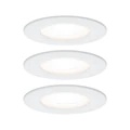 Paulmann 93478 Nova fürdőszobai beépíthető lámpa, 78 mmx78 mm, kerek, 3db-os szett, fix, 3-step-dimming, fehér, 2700K melegfehér, 3x GU10 foglalat, 460 lm, IP44