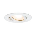 Paulmann 93661 Nova fürdőszobai beépíthető lámpa, 93 mmx93 mm, kerek, spotkeret, billenthető, fehér, GU5,3 / GU10 foglalat, IP65