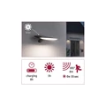 Paulmann 94340 Outdoor solar Kiran kültéri fali lámpa, antracit, 3000K melegfehér, beépített LED, 400 lm, IP44
