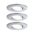 Paulmann 99929 Calla fürdőszobai beépíthető lámpa, kerek, 3db-os szett, billenthető, króm, 4000K természetes fehér, beépített LED, 680 lm, IP65