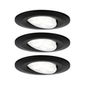 Paulmann 99991 LED Recessed luminaire Calla spotlámpa, fekete, 4000K természetes fehér, beépített LED, 680 lm, IP65