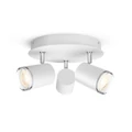 Philips Hue Adore fehér fürdőszobai mennyezeti spotlámpa, 3 spotfejjel, White Ambiance, 3x5W, 1050lm, 2200-6500K változtatható fehér, 3xGU10 LED fényforrás, IP44 + DimSwitch, 8719514340916