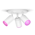 Philips Hue Fugato fehér mennyezeti spotlámpa, 3 spotfejjel, White and Color Ambiance, 3x6W, 1050lm, RGBW 2000-6500K, 3xGU10 LED fényforrás, 5063331P7