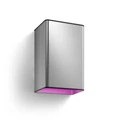 Philips Hue Resonate kültéri inox fali lámpa, lefelé és felfelé világít, White and Color Ambiance, 2x8W, 1200lm, RGBW 2000-6500K, IP44, 1746447P7