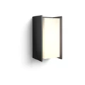 Philips Hue Turaco kültéri antracitszürke fali lámpa, White, 9W, 806lm, 2700K melegfehér, 1xE27 LED fényforrás, IP44, 1647293P0
