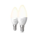 Philips Hue White E14 LED gyertya dupla csomag, 2xE14, 5,5W, 470lm, 2700K melegfehér, 8719514320628