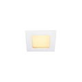 Süllyesztett lámpa, 9x9cm, fehér, 3000K melegfehér, 445 lm, CRI 90, 90°, SLV Frame Basic 112721