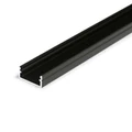 Topmet Begton12 alumínium LED U-profil, fekete (előlap: C, J) - C7020021 - szálban