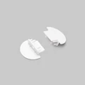 Topmet Groove10 LED profil végzáró, fúrt, kerekített, fehér - 76980001 - párban
