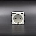 Z-Switch Dugalj 230V 16A (2P+F) + USB A+A Fehér