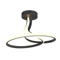 Zuma Line Clint LED mennyezeti lámpa, fekete, 3000K melegfehér, Beépített LED, 1x26W, 3000 lm, ZU-MX6349-1-3BT