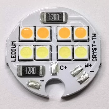 LED modul 15V 3W CCT 2200K+6500K - átmérő: 21mm, MCPCB alunyákon