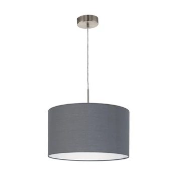 Eglo 31573 Pasteri 1 ágú függeszték, szürke, E27 foglalattal, max. 1x60W, IP20