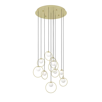 Eglo 390345 Portocolom függeszték, arany, 3500 lm, 3000K melegfehér, beépített LED, 10x3W, IP20