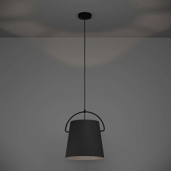 Eglo 39865 Granadillos 1 ágú függeszték, textil burával, fekete, E27 foglalattal, max. 1x40W, IP20