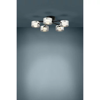 Eglo 39874 Copillos mennyezeti lámpa, füst, 3750 lm, 3000K melegfehér, beépített LED, 5x5,4W, IP20