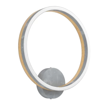Eglo 39897 Cadinaro fali lámpa, fa és beton részletekkel, 60cm, szürke, 1700 lm, 3000K melegfehér, LED foglalattal, max. 12W, IP20