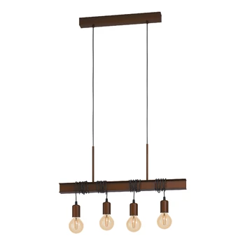 Eglo 43523 Townshend 4 több ágú függeszték, antikolt hatású, barna, E27 foglalattal, max. 4x60W