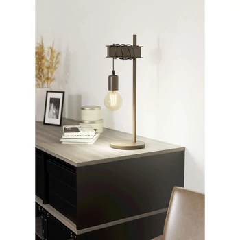 Eglo 43525 Townshend 4 asztali lámpa, antikolt hatású, barna, E27 foglalattal, max. 1x10W