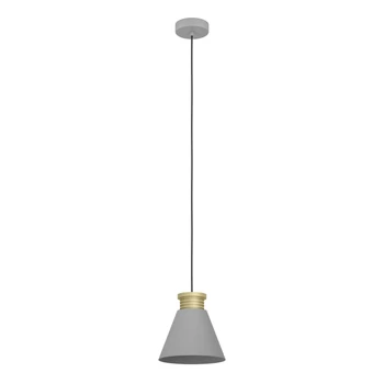 Eglo 43838 Twicken 1 ágú függeszték, arany díszítéssel, szürke, E27 foglalattal, max. 1x40W, IP20