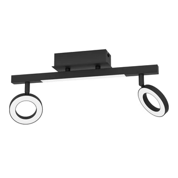 Eglo 900514 Cardillio 2 mennyezeti lámpa, fekete, 800;360 lm, 3000K melegfehér, beépített LED, 2x3,2W+1x3,3W, IP20