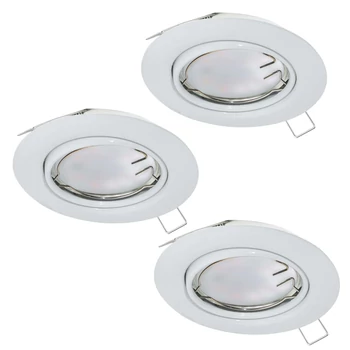 Eglo 94406 Peneto beépíthető lámpa, 3db/csomag, süllyesztett, 87 mm, fehér, GU10 foglalattal, max. 3x5W, IP20