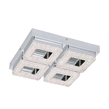 Eglo 95657 Fradelo fali/mennyezeti lámpa, króm, 1600 lm, 3000K melegfehér, beépített LED, 4x4W, IP20