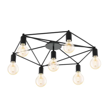 Eglo 97904 Staiti mennyezeti lámpa, fekete, E27 foglalattal, max. 7x60W, IP20