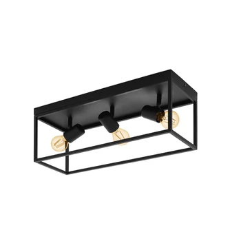 Eglo 98333 Silentina mennyezeti lámpa, fekete, E27 foglalattal, max. 3x40W, IP20