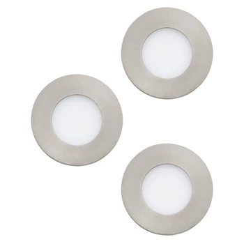 Eglo 98634 Fueva 1 fürdőszobai süllyesztett LED panel, IP44, matt nikkel, 1050 lm, 3000K melegfehér, beépített LED, 3x2,8W, IP20, IP44