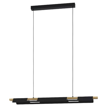 Eglo 98836 Ermua 1 ágú függeszték, fa , fekete, 3850 lm, 3000K melegfehér, beépített LED, 27W, IP20