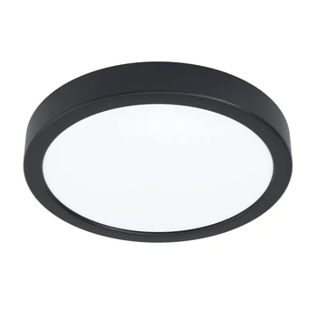 Eglo 99223 Fueva 5 LED panel, fekete, kör, 2000 lm, 3000K melegfehér, beépített LED, 17W, IP20, 210mm átmérő