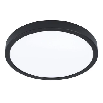 Eglo 99264 Fueva 5 LED panel, fekete, kör, 2400 lm, 3000K melegfehér, beépített LED, 20,5W, IP20, 285mm átmérő