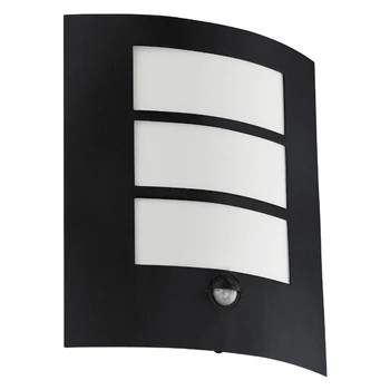 Eglo 99568 City kültéri fali lámpa, mozgásérzékelővel, fekete, E27 foglalattal, max. 1x40W, IP44