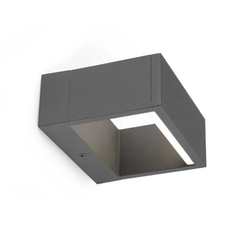 FARO ALP kültéri fali lámpa, szürke, 3000K melegfehér, beépített LED, 8W, IP54, 74450