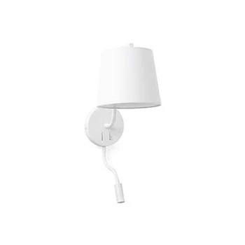 FARO BERNI fali lámpa, olvasókarral, fehér, E27 foglalattal, IP20, 29329