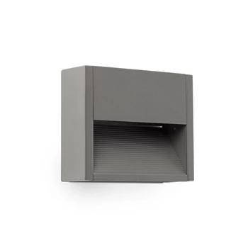 FARO GRADA-1 kültéri fali lámpa, szürke, 3000K melegfehér, beépített LED, 3W, IP54, 70906