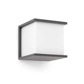 FARO KUBICK kültéri fali lámpa, szürke, E27 foglalattal, IP44, 70689